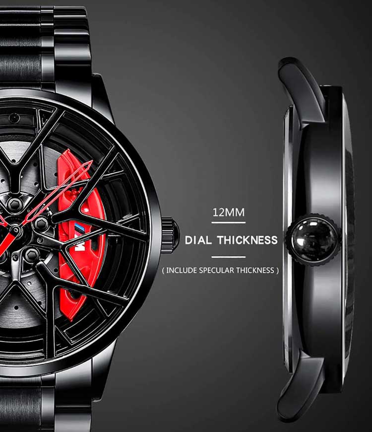 Stainless steel M edition rim watch